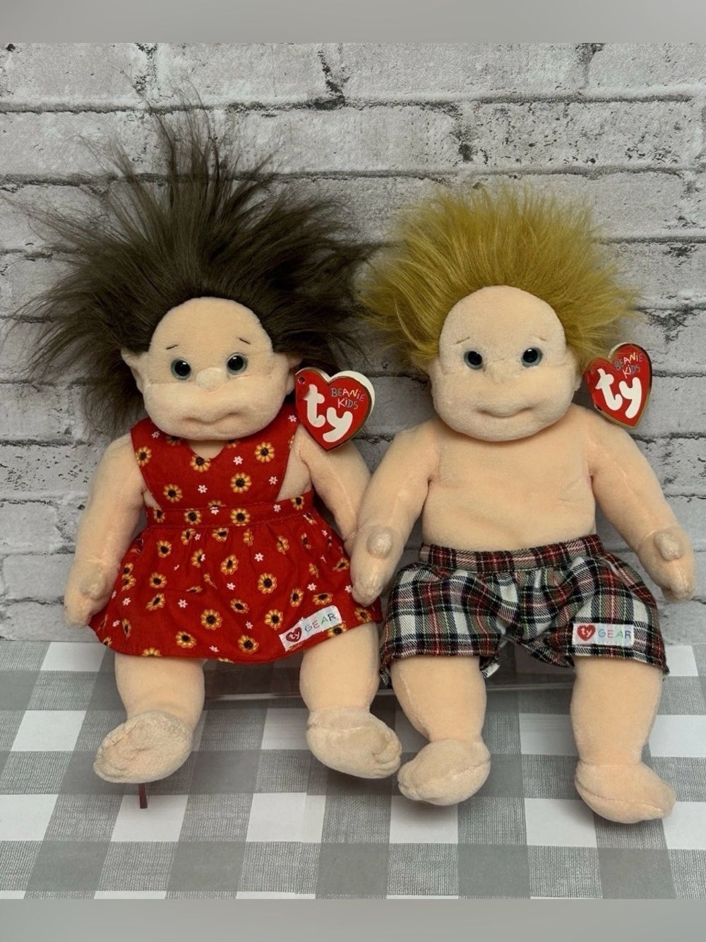Ty BEANIE KIDS Chipper Cookie Lot Of 2 Plush Dolls 11in